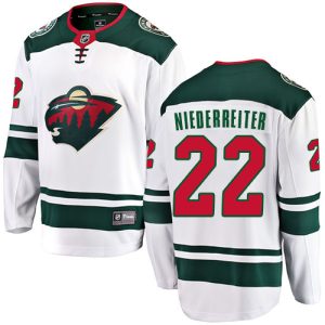 Herren Minnesota Wild Eishockey Trikot Nino Niederreiter #22 Breakaway Weiß Fanatics Branded Auswärts